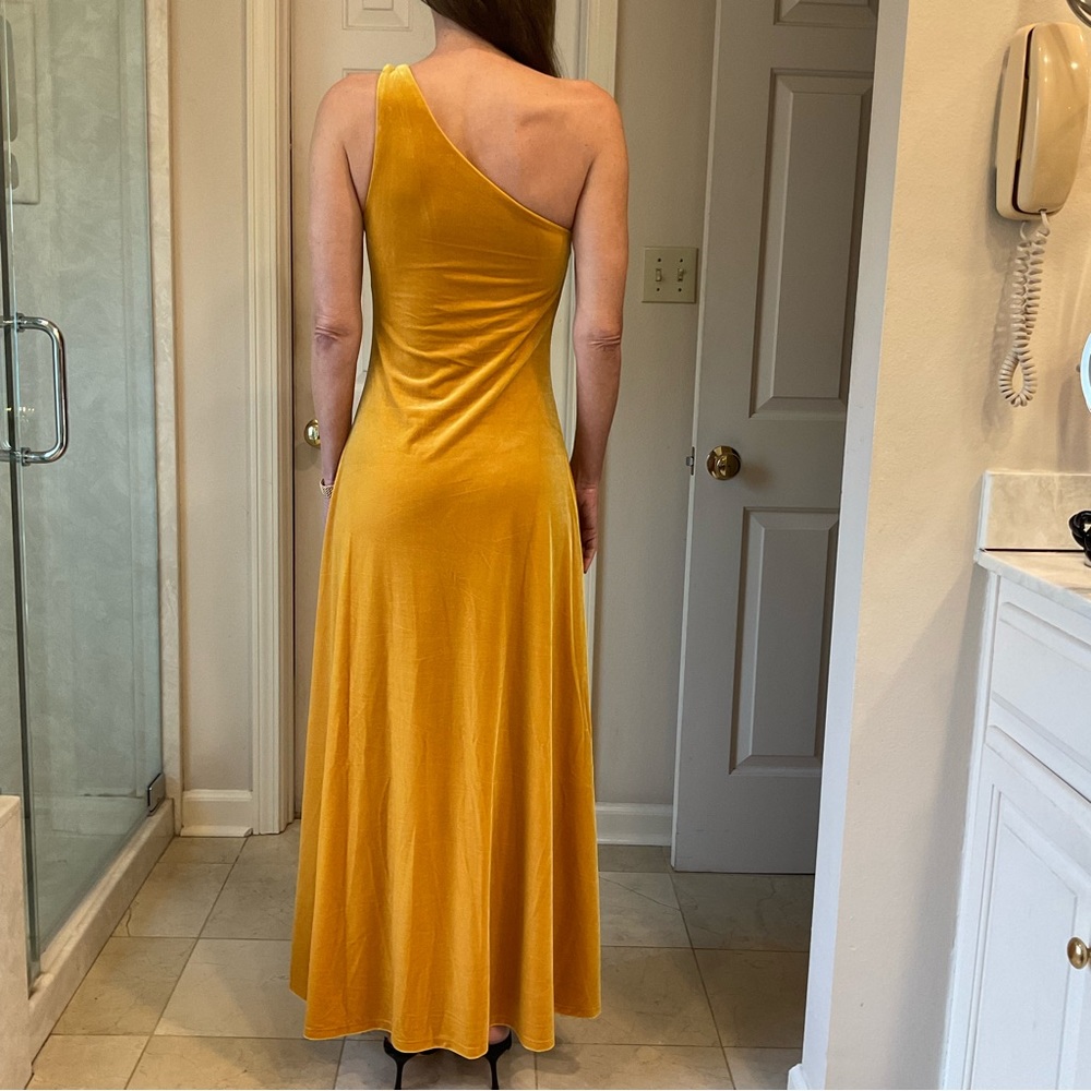 Polo Ralph Lauren One-Shoulder Velvet Stretch Cocktail Dress dress, Sz M - Picture 14 of 16